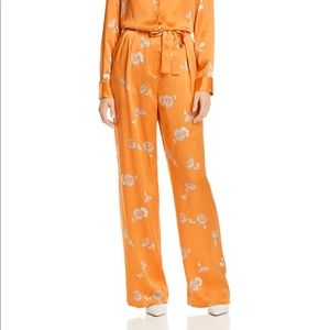Equipment Evonne trouser in orange, 100% silk